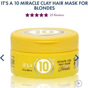 It’s a 10 Miracle Clay Hair Mask for Blondes New SEALED 8oz wide mouth tub